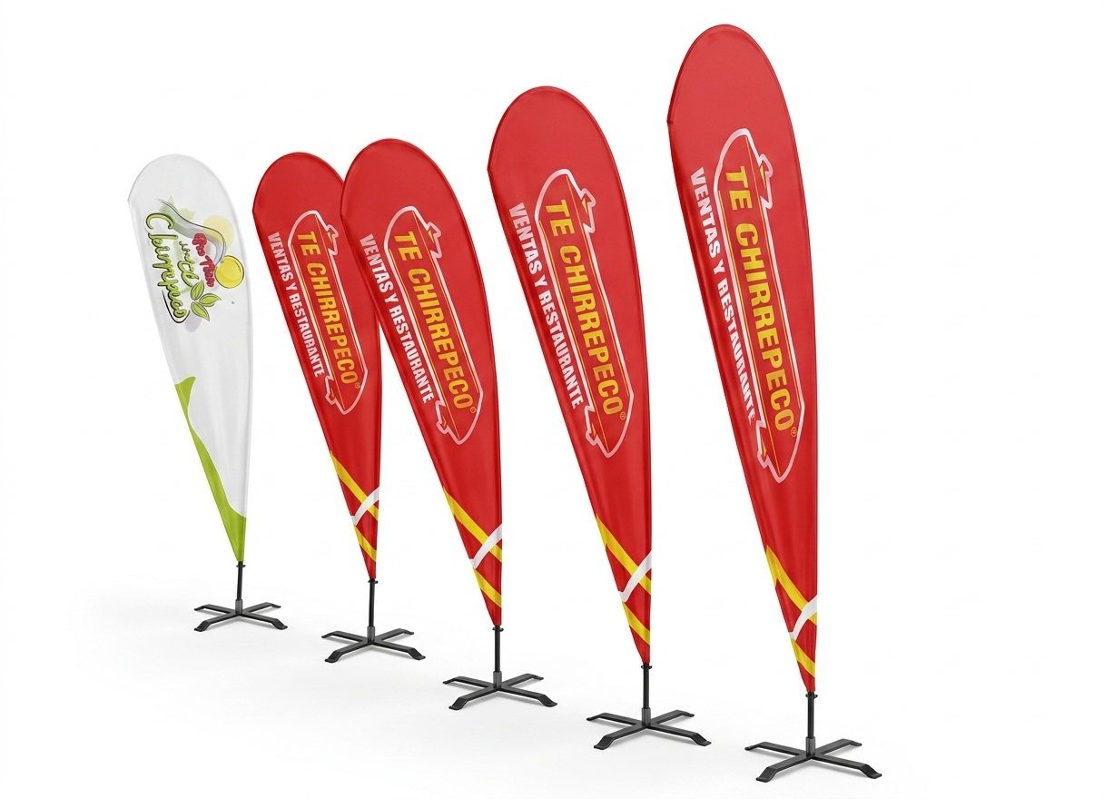 Banderolas de viento publicitarias